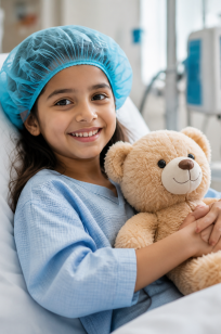 child with teddy
