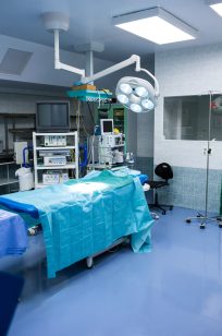 Interior view of operating room in hospital