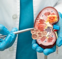 Kidney disease, Chronic kidney disease ckd, Doctor hold human model to treat and study in hospital.